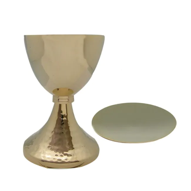 Cálice de metal dourado Liso (16,5cm)